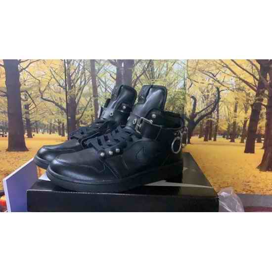 Air Jordan 1 Retro Zipper Earrings High Cut Black Men Shoes